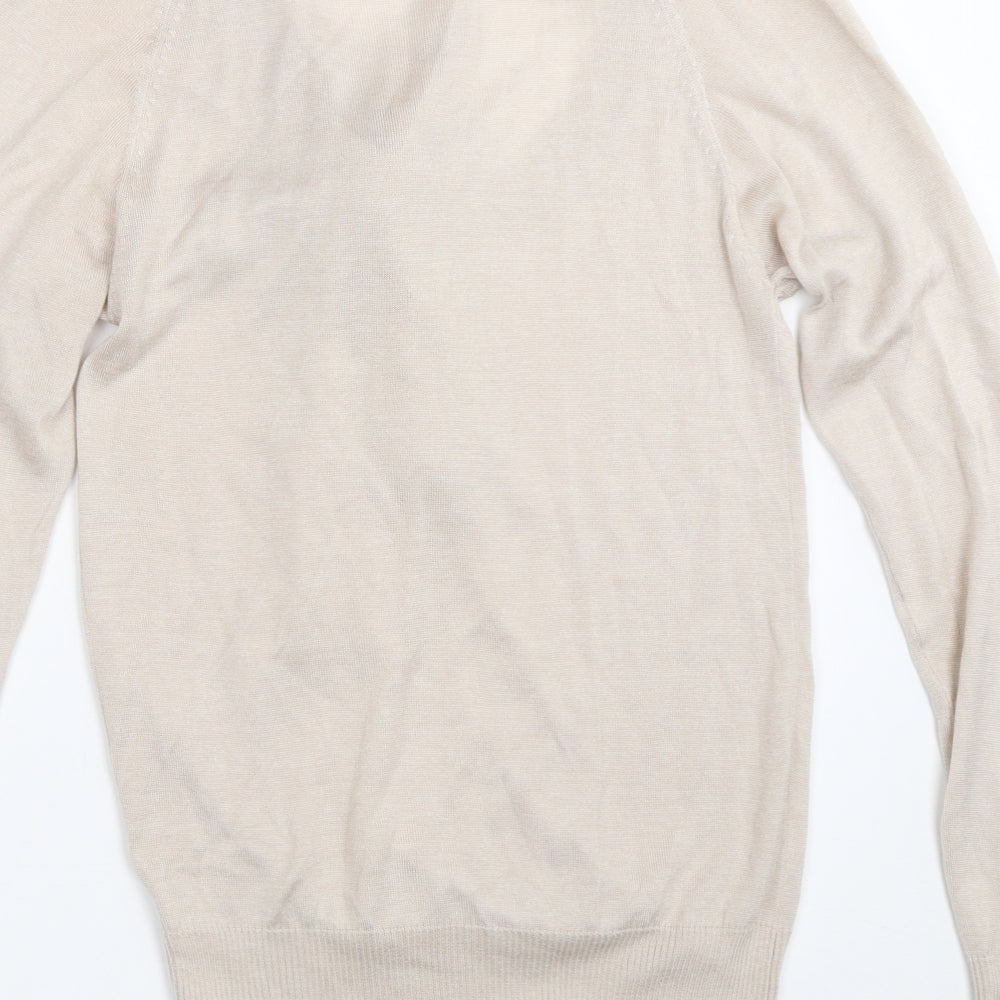 Womens UK Size S French Connection Beige Pullover Jumper