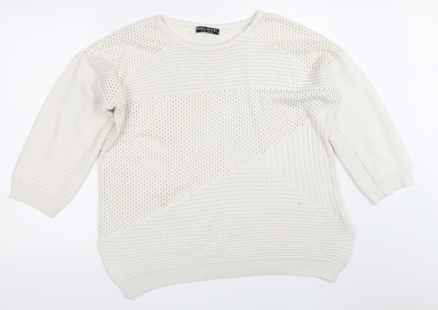 Womens UK Size 18 Select Ivory Pullover Jumper