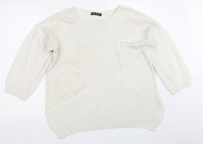 Womens UK Size 18 Select Ivory Pullover Jumper
