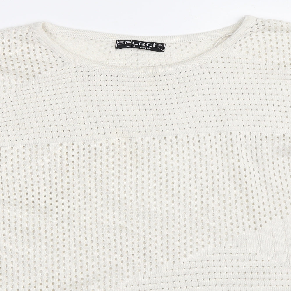 Womens UK Size 18 Select Ivory Pullover Jumper
