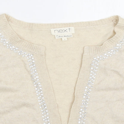 Womens UK Size 6 NEXT Ivory Cardigan Jumper