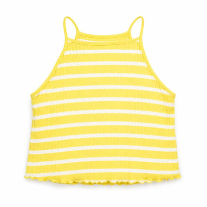 Womens UK Size 10 Primark Yellow Cropped Tank