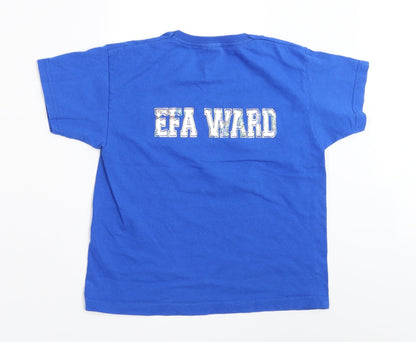 Fruit of the Loom Girls Blue   Basic T-Shirt Size 5-6 Years