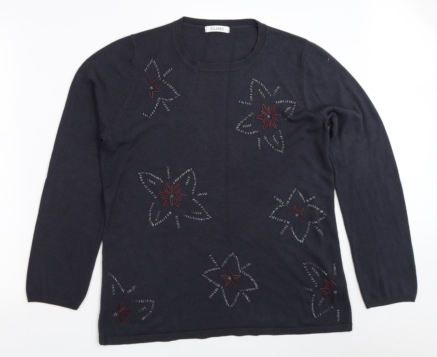 Womens UK Size 14 Marks and Spencer Blue Pullover Jumper