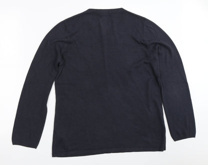 Womens UK Size 14 Marks and Spencer Blue Pullover Jumper