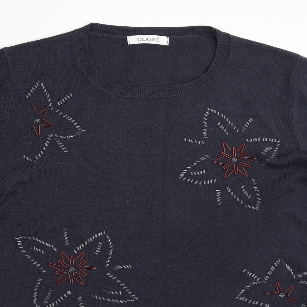 Womens UK Size 14 Marks and Spencer Blue Pullover Jumper