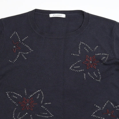 Womens UK Size 14 Marks and Spencer Blue Pullover Jumper