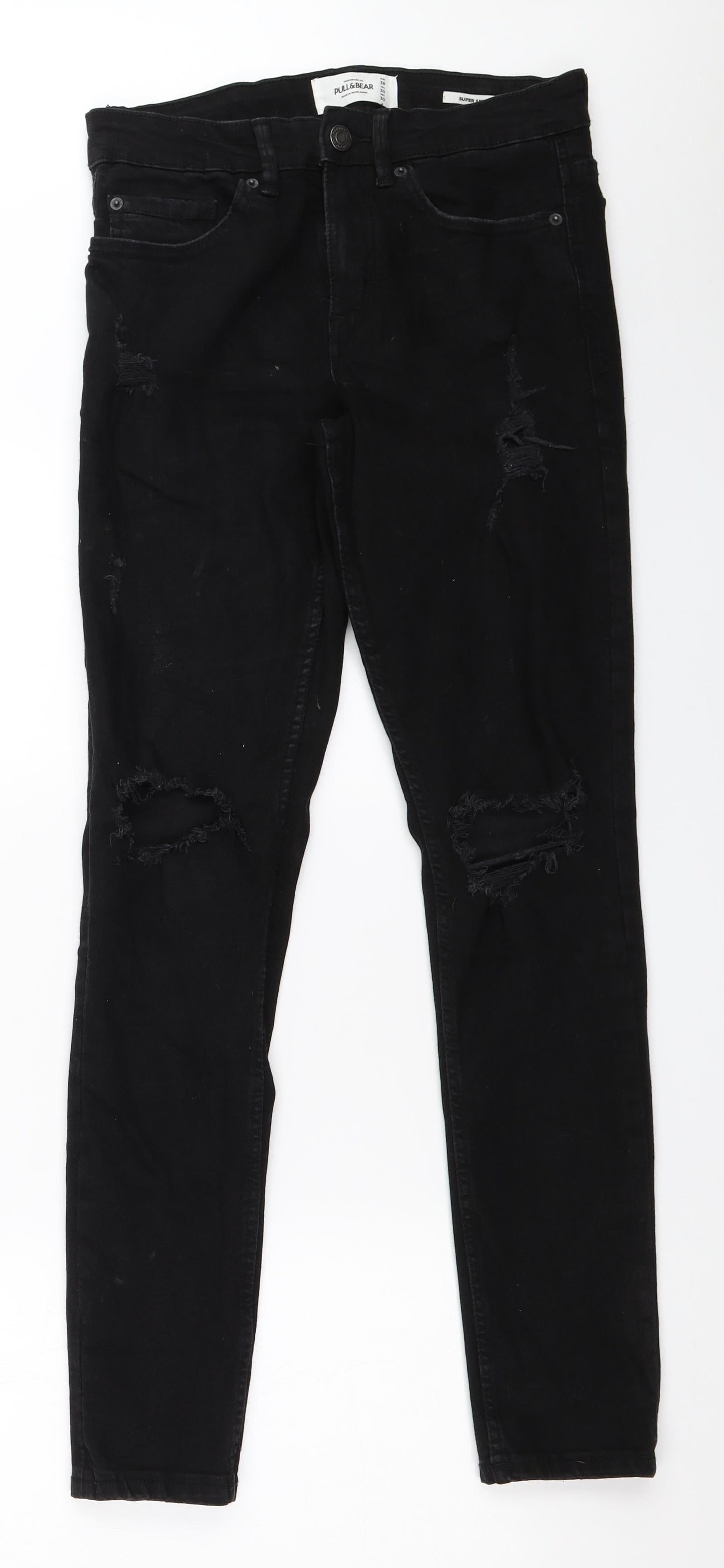 Pull&Bear Womens Black   Skinny Jeans Size 38 L29.5 in