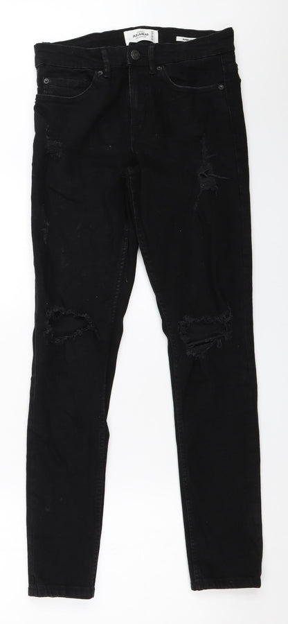Pull&Bear Womens Black   Skinny Jeans Size 38 L29.5 in