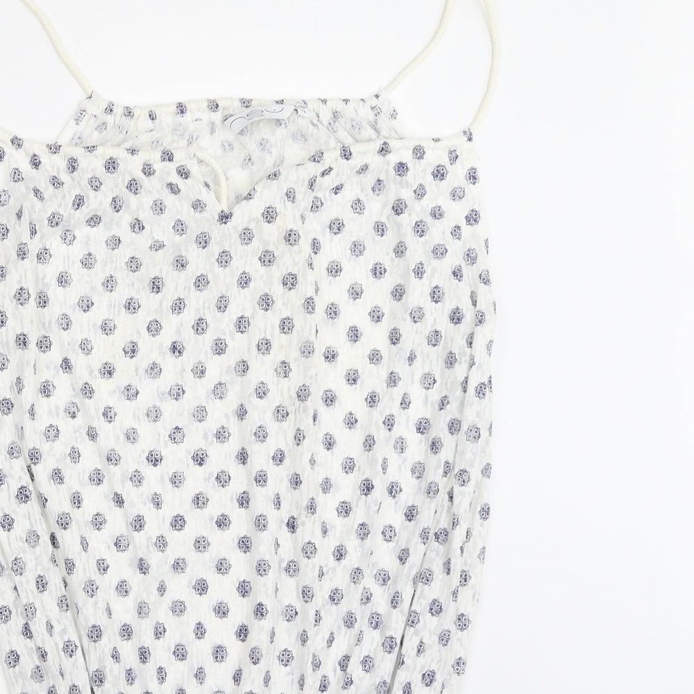 Womens UK Size 12 New Look White Basic Blouse