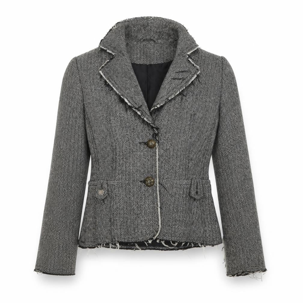 Womens UK Size 10 New Look Grey Overcoat