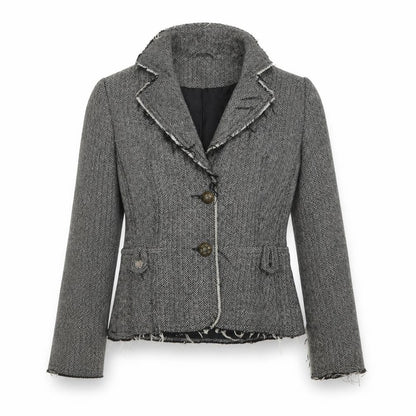 Womens UK Size 10 New Look Grey Overcoat