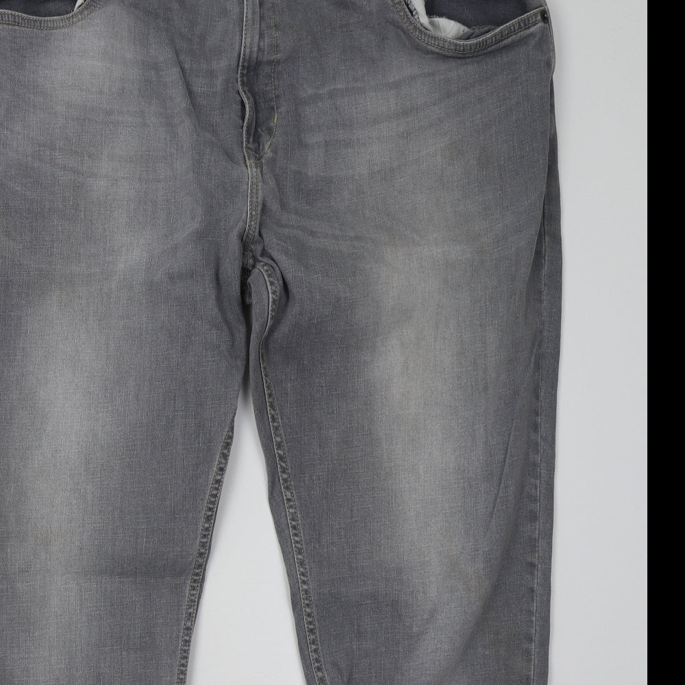 all jeans Womens Grey  Denim Straight Jeans Size 46 L32 in