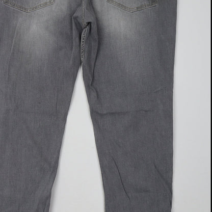 all jeans Womens Grey  Denim Straight Jeans Size 46 L32 in