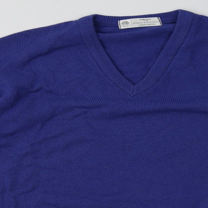 Mens UK Size S Marks and Spencer Purple Pullover Sweatshirt