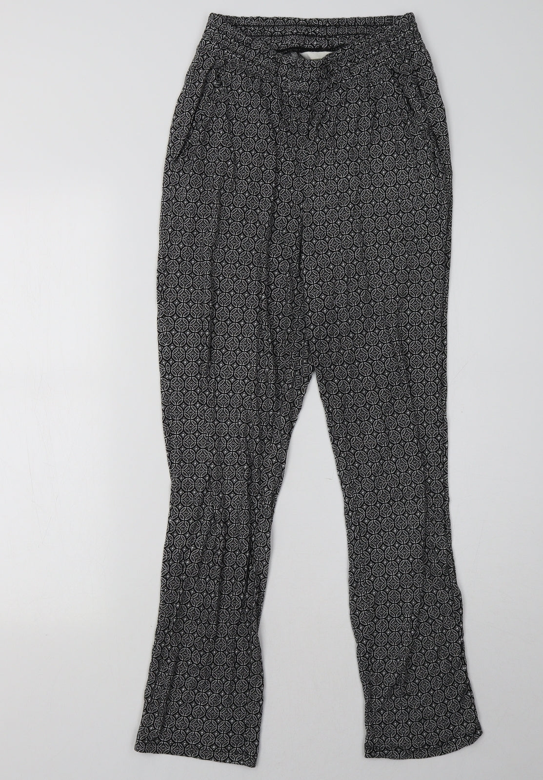 Womens UK Size XS H&M Regular Fit  Black Trousers
