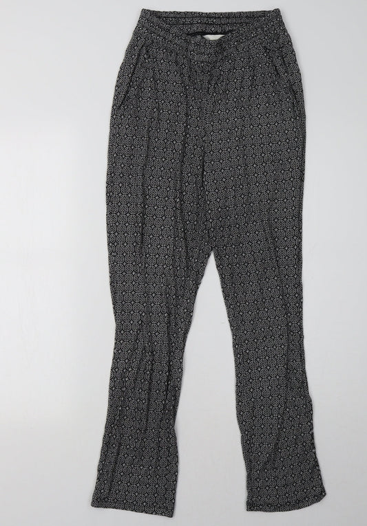 Womens UK Size XS H&M Regular Fit  Black Trousers