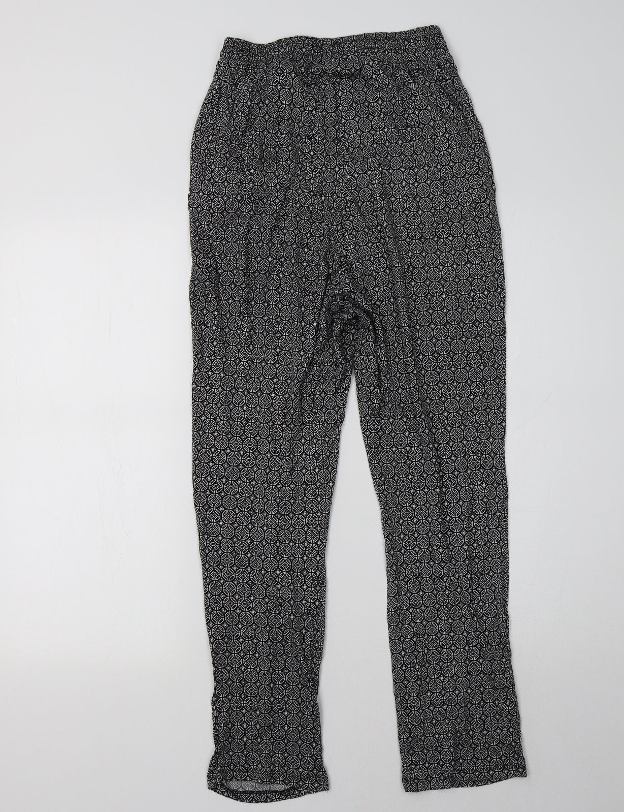 Womens UK Size XS H&M Regular Fit  Black Trousers