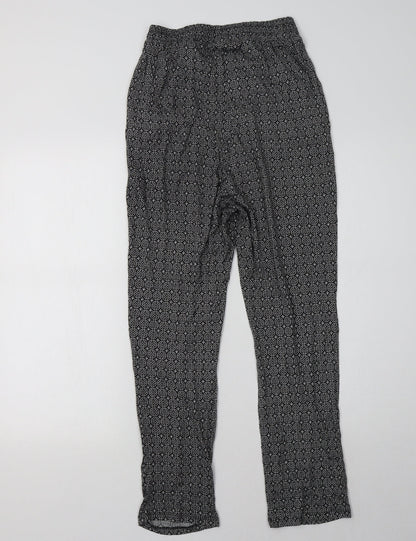 Womens UK Size XS H&M Regular Fit  Black Trousers