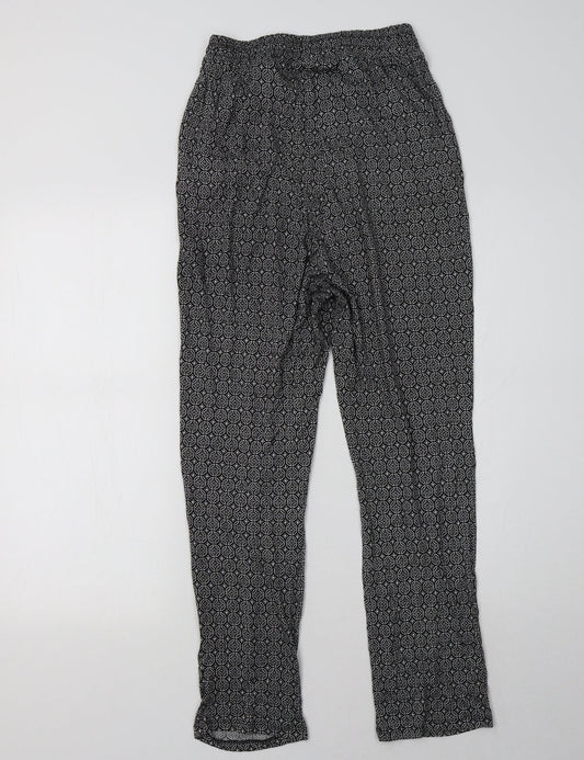 Womens UK Size XS H&M Regular Fit  Black Trousers