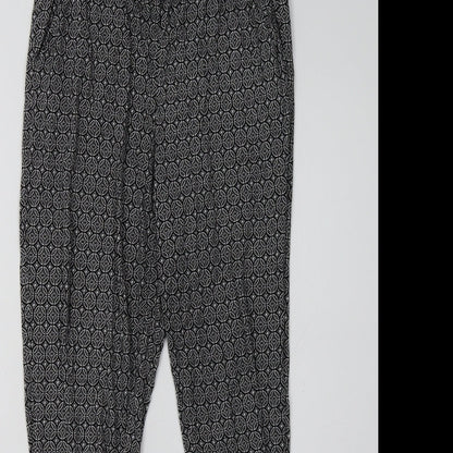 Womens UK Size XS H&M Regular Fit  Black Trousers
