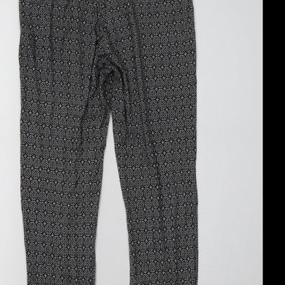 Womens UK Size XS H&M Regular Fit  Black Trousers
