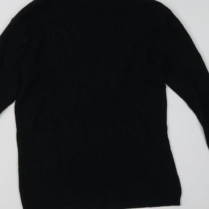 Select Womens Black   Pullover Sweatshirt Size 12