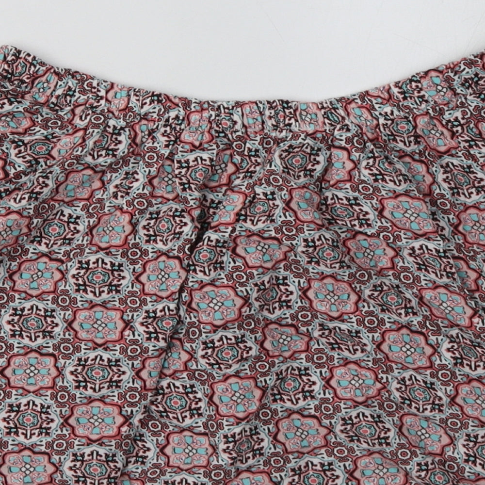 Select Womens Pink Geometric  Basic Blouse Size 6