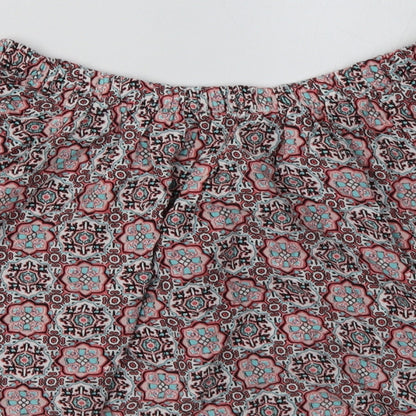 Select Womens Pink Geometric  Basic Blouse Size 6