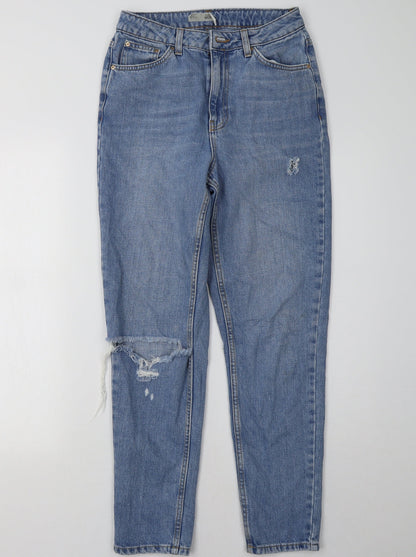 Topshop Womens Blue  Denim Mom Jeans Size 28 L32 in