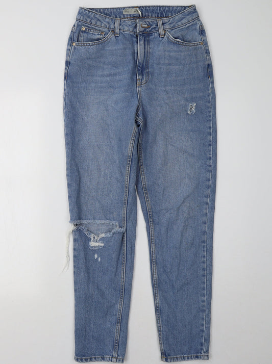 Topshop Womens Blue  Denim Mom Jeans Size 28 L32 in