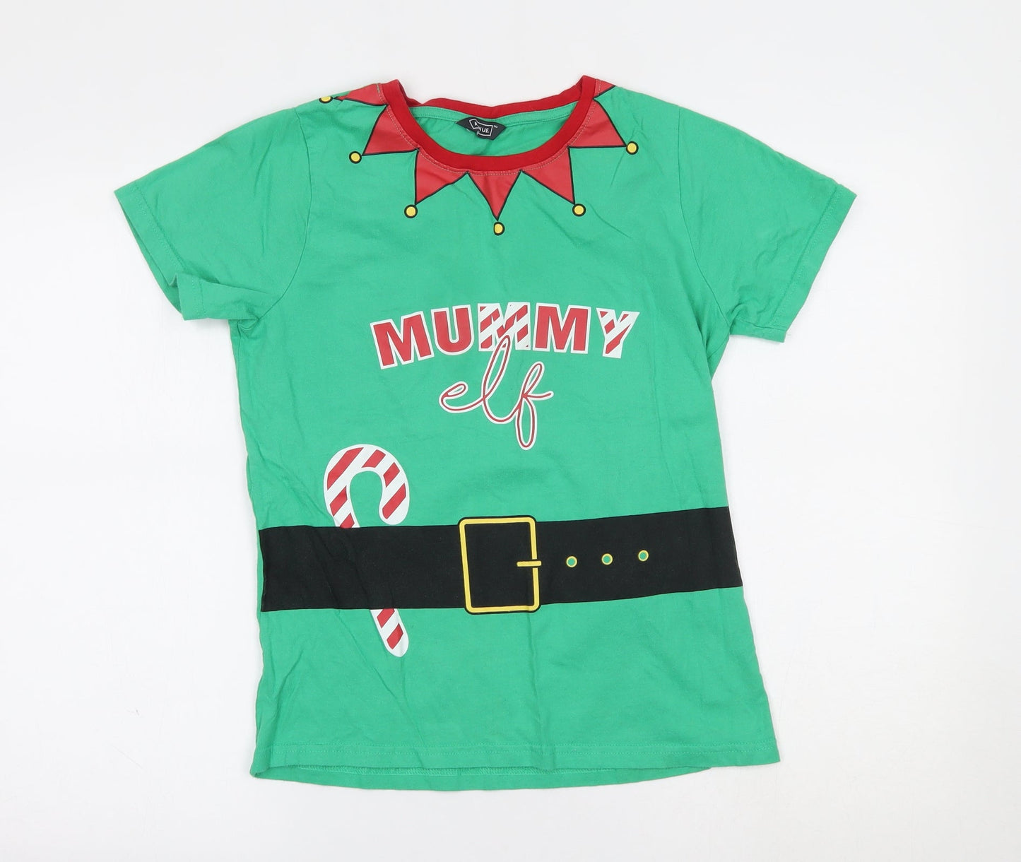 Avenue Womens Green   Basic T-Shirt Size 10  - christmas