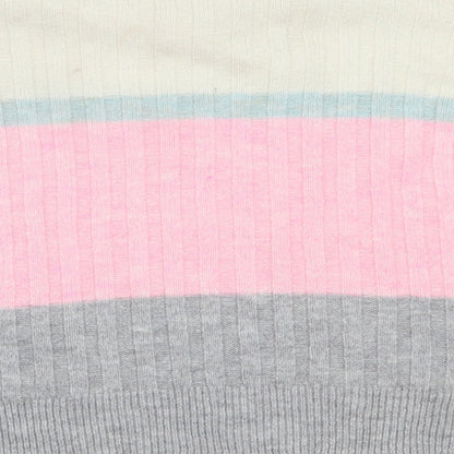 Womens UK Size S Papaya Multicoloured Pullover Jumper