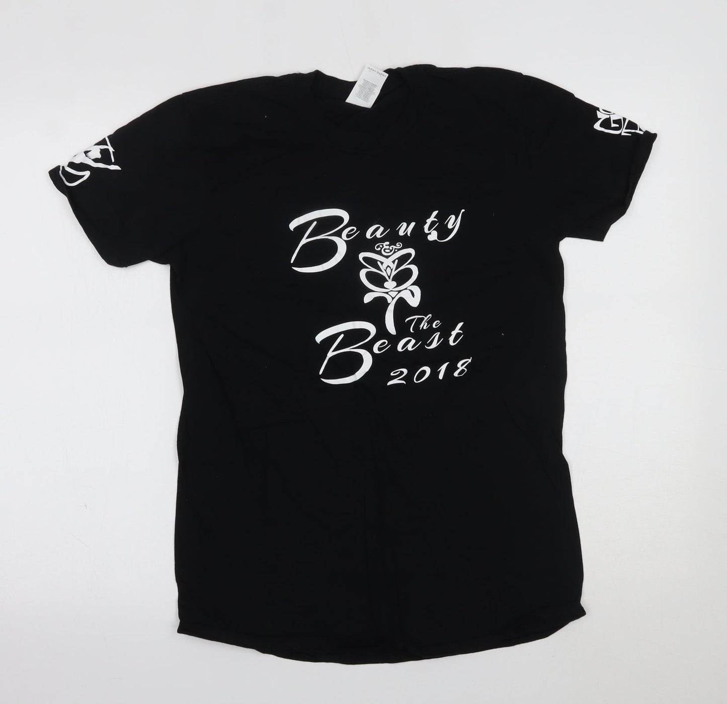 Womens UK Size M Gildan Black Basic T-Shirt