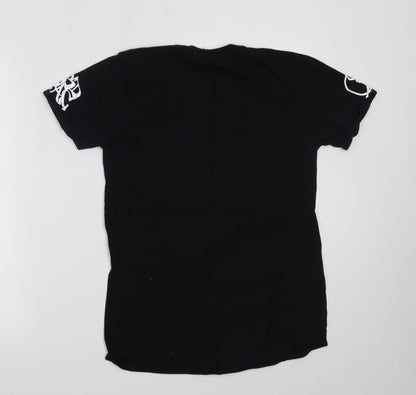 Womens UK Size M Gildan Black Basic T-Shirt