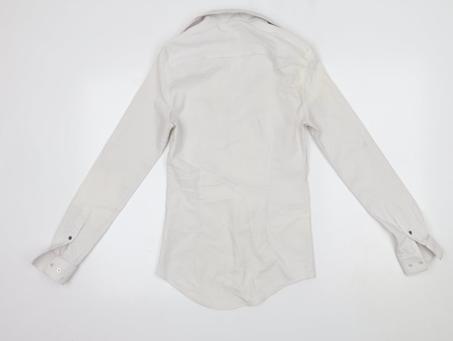 River Island Mens White    Button-Up Size S