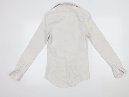 River Island Mens White    Button-Up Size S