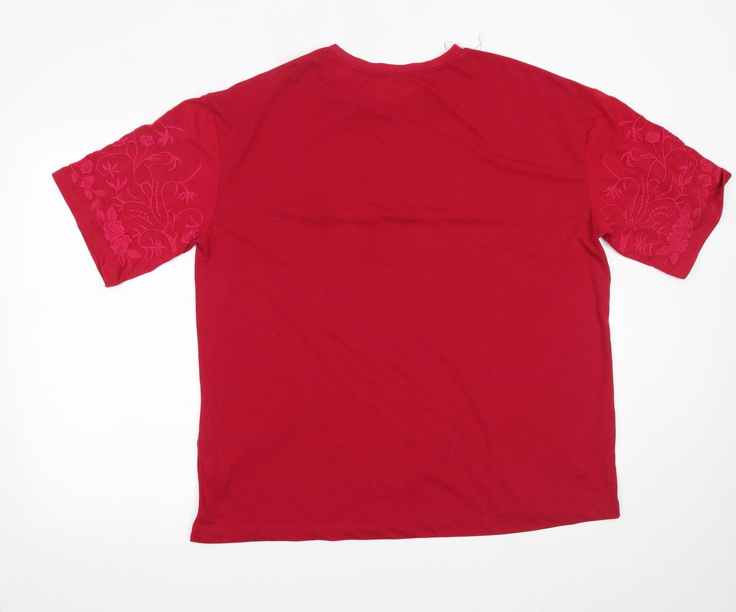 Womens UK Size S Zara Pink Basic T-Shirt