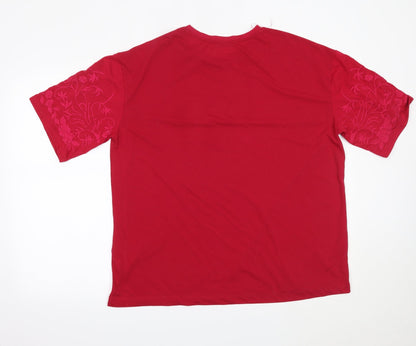 Womens UK Size S Zara Pink Basic T-Shirt