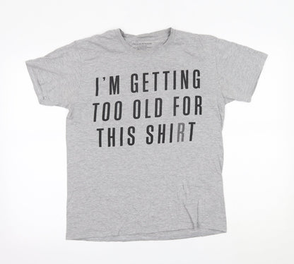 Preworn Mens Grey    T-Shirt Size M