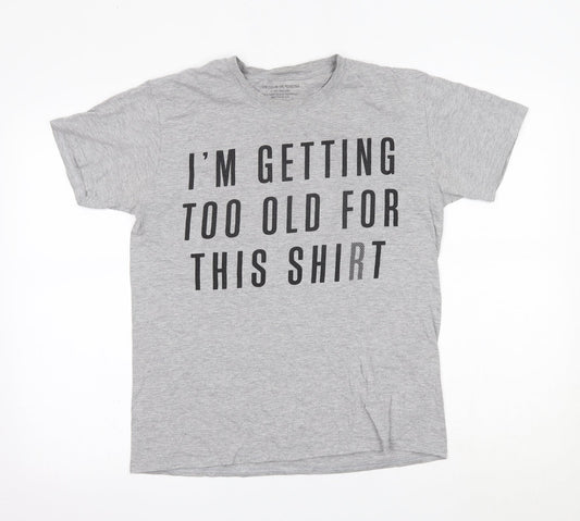 Preworn Mens Grey    T-Shirt Size M