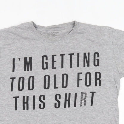 Preworn Mens Grey    T-Shirt Size M