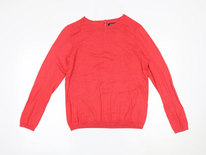 Womens UK Size 12 Debenhams Red Basic Blouse