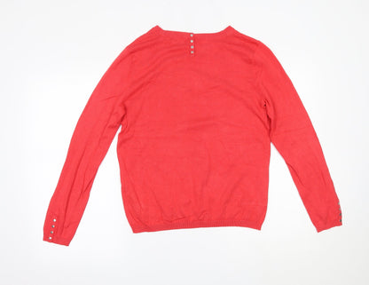 Womens UK Size 12 Debenhams Red Basic Blouse