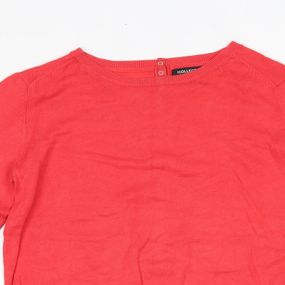 Womens UK Size 12 Debenhams Red Basic Blouse
