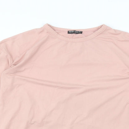 Select Womens Pink   Basic T-Shirt Size M