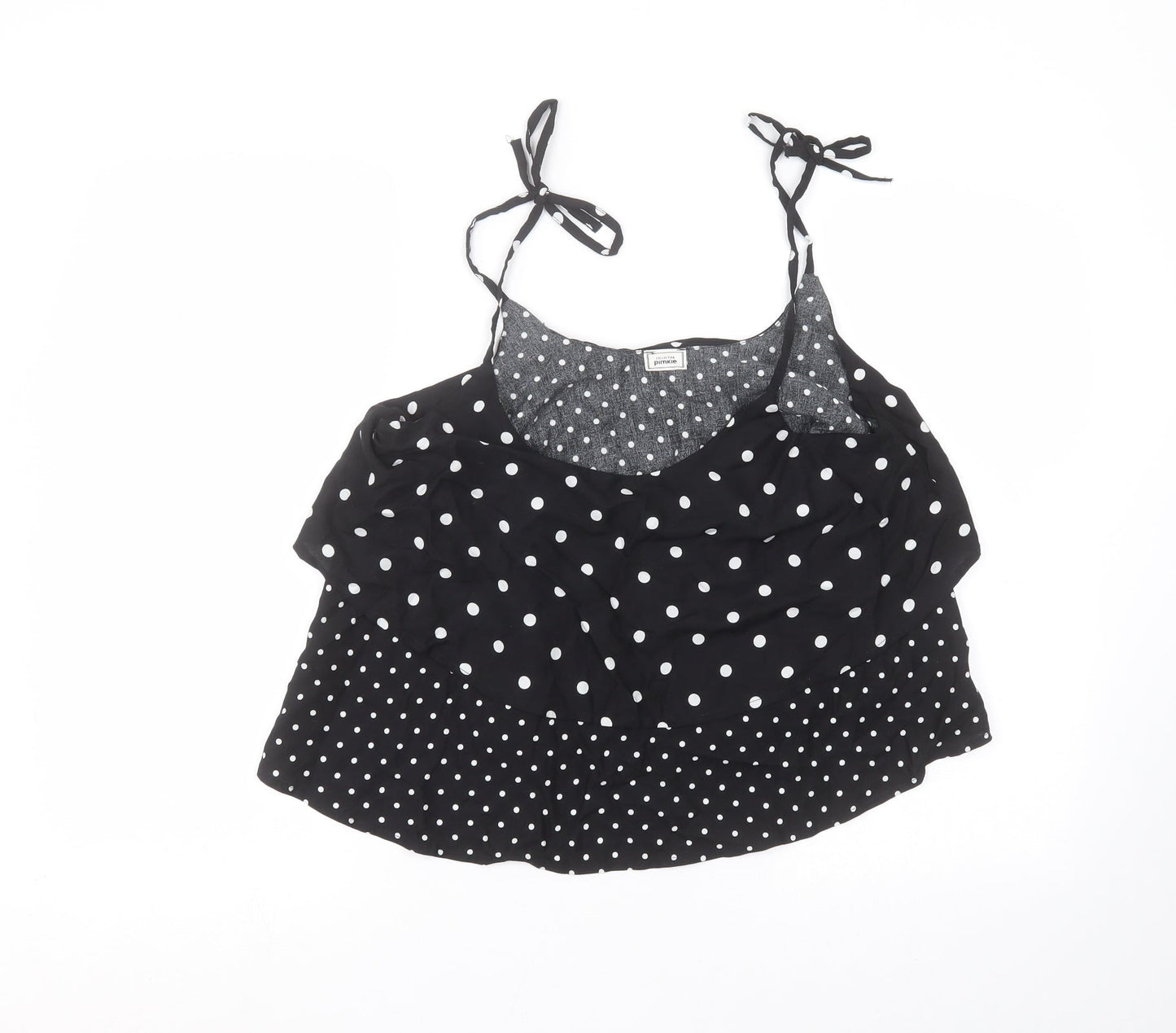 Womens UK Size 10 Pimkie Black Basic Blouse