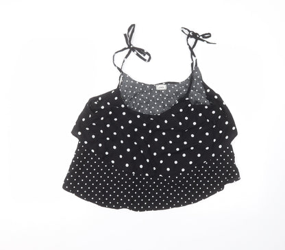 Womens UK Size 10 Pimkie Black Basic Blouse
