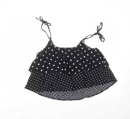 Womens UK Size 10 Pimkie Black Basic Blouse