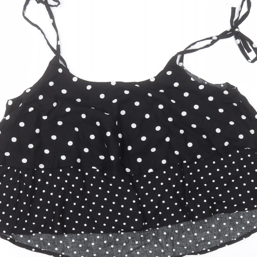 Womens UK Size 10 Pimkie Black Basic Blouse